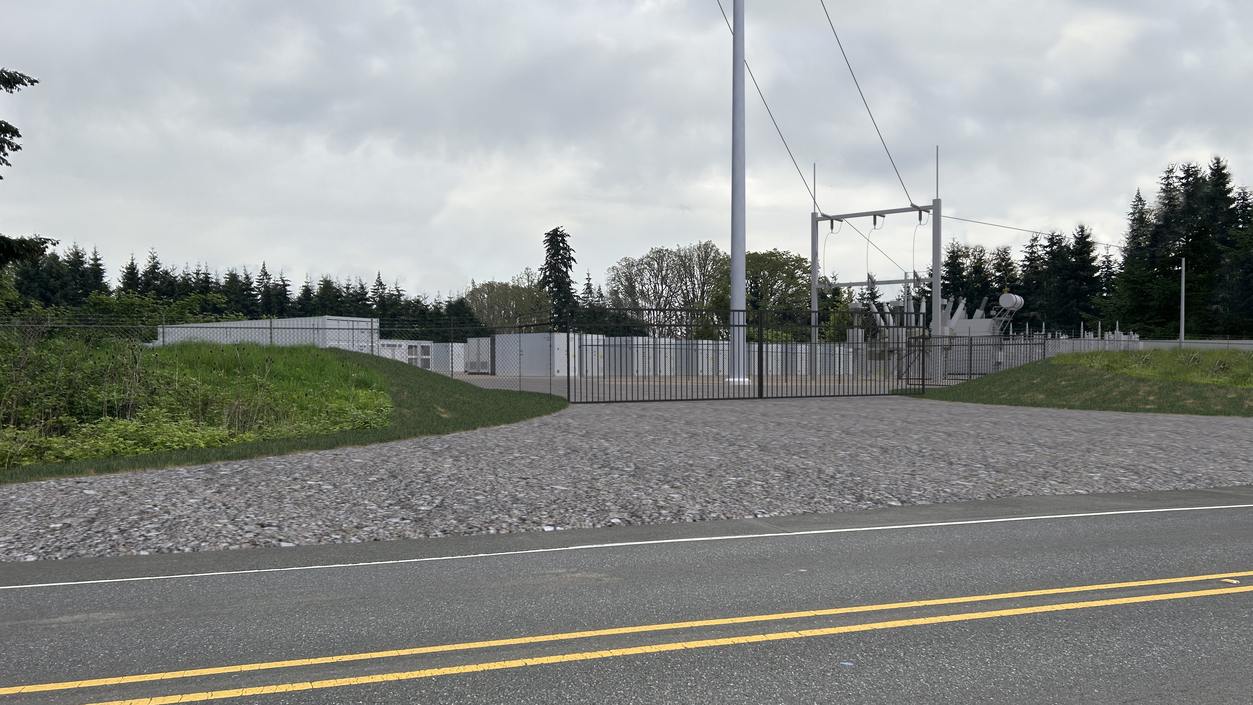 Conceptual view of proposed BESS from West Union Road